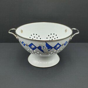 Pillsbury Doughboy 3 Quart Colander Enamel on Steel Metal Drainer